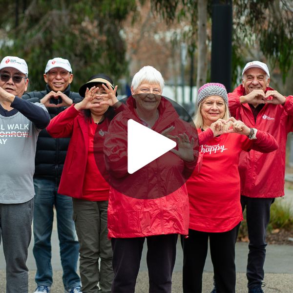 Group of Heart Foundation walkers - play the video